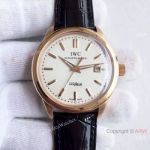 Swiss Replica IWC Schaffhausen Ingenieur Rose Gold White Face Mens watch